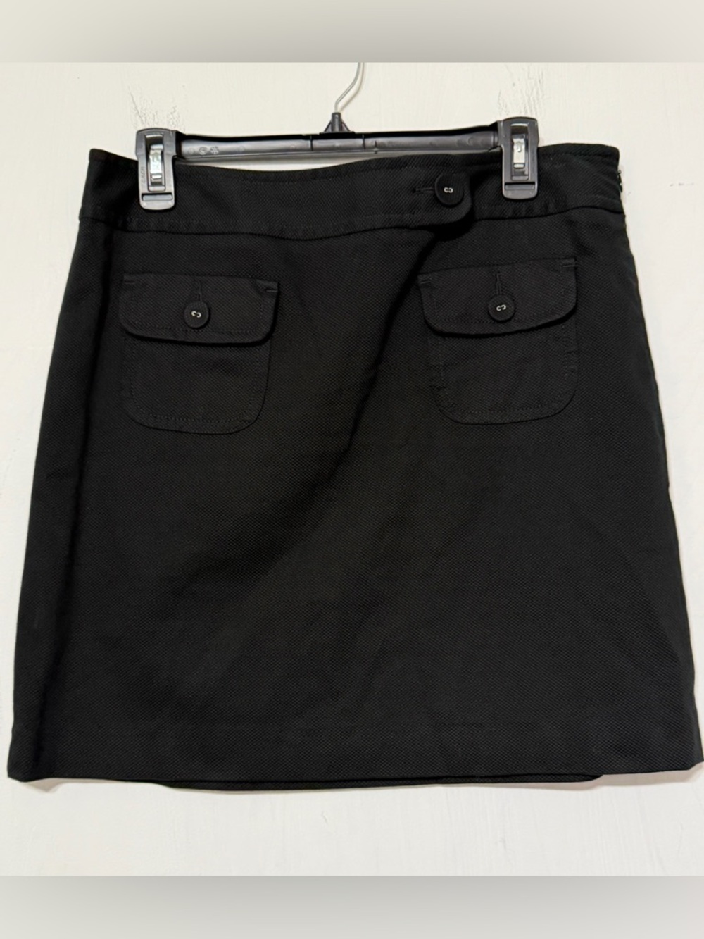 Ann Taylor Loft Black Button Skirt